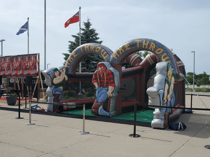 Community festival with inflatables